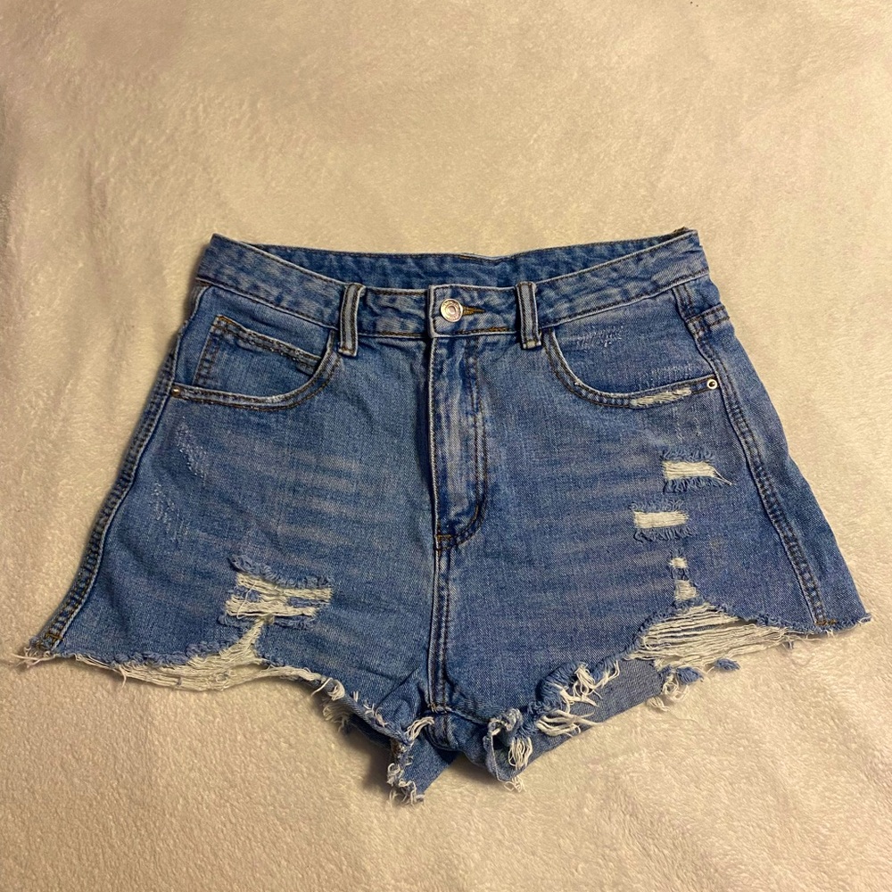 Distressed Jean Shorts